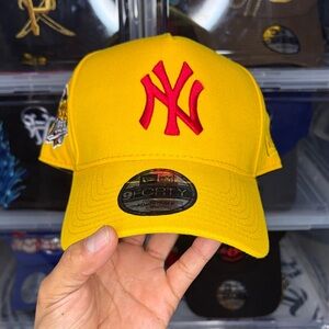 Yellow and Red NY Cap